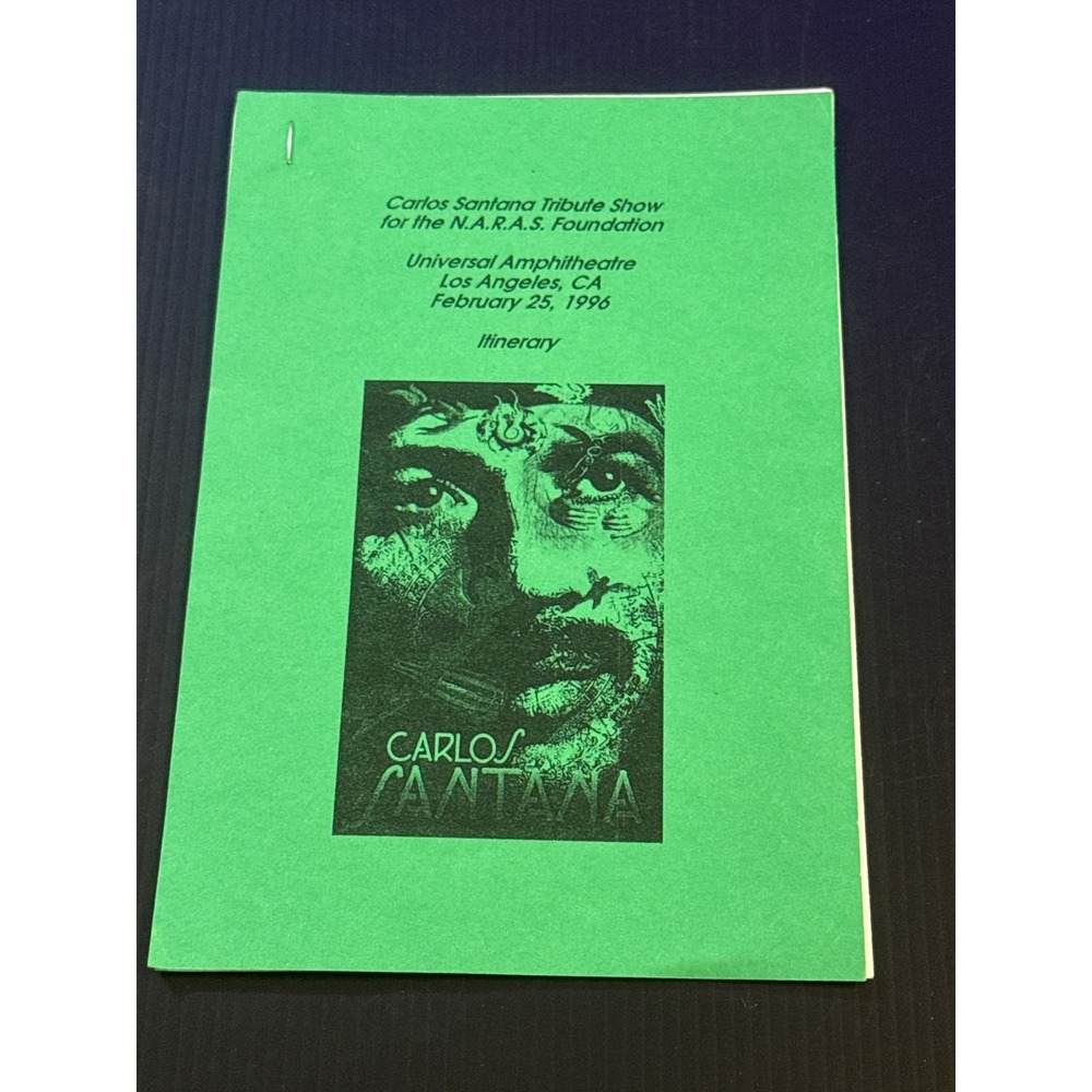 Carlos Santana 1996 Tribute Show Itinerary Universal Amphitheatre Kirk Hammett
